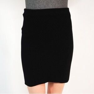 Rag & Bone Knit Black Mini Skirt
